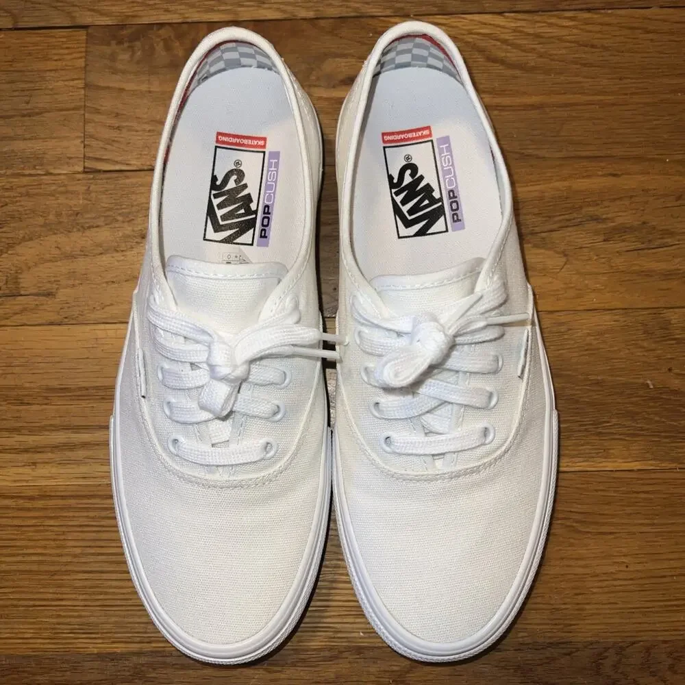 Vans Authentic Pro Pop Cush True White Men Size 8.5/Women 10 NEW.NWOB